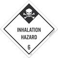 Nmc Poison Inhalation Hazard 6 Dot Placard Label, Material: Pressure Sensitive Vinyl DL125ALV